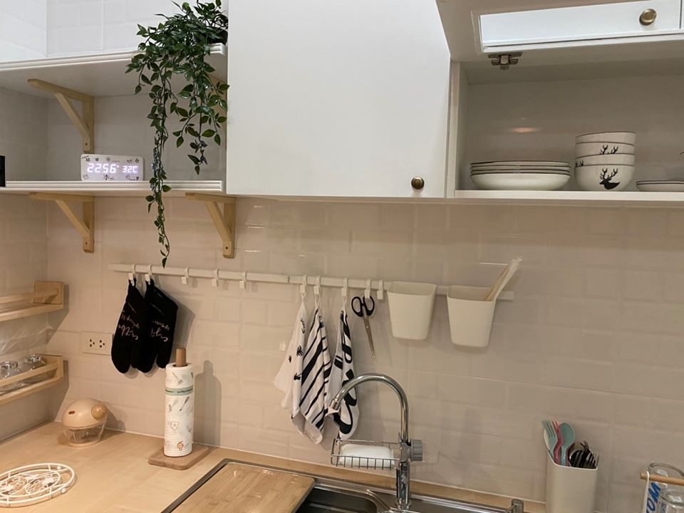 ครัวบิ้วอิน 2.5 ม.ตู้บน+ล่าง 1.2 ตู้ล่าง