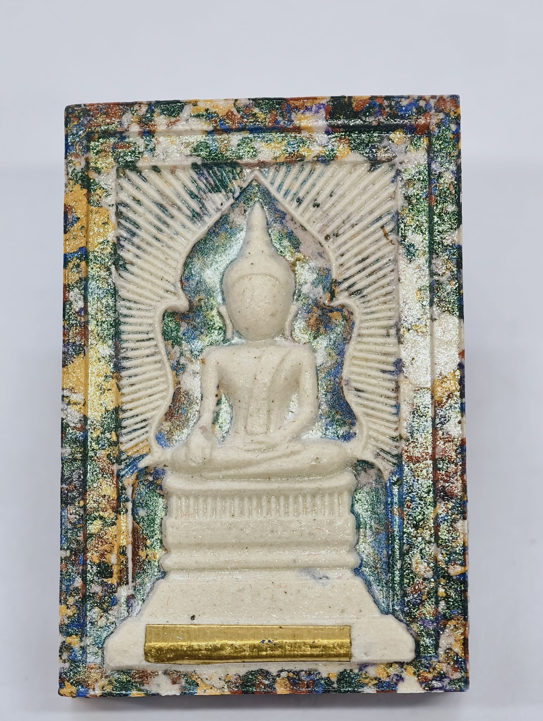 หลวงปู่จื่อ วัดเขาตาเงาะอุดมพร พระสมเด็จ แหวกม่าน มหาโชค ตะกรุดทอง1 ดอก KA2494