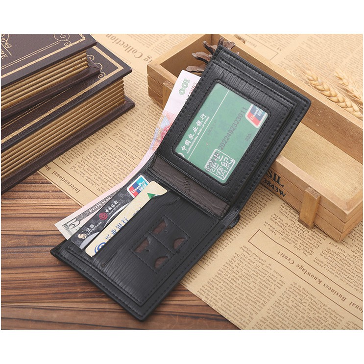 กระเป๋าสตางค์ผู้ชาย MS210 สีดำ