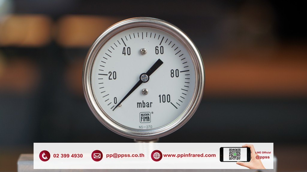 NUOVAFIMA Pressure Gauge 0-100 mbar l เกจวัดแรงดันแก๊สช่วงแรงดันต่ำ
