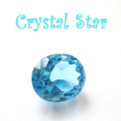 Blue Topaz รูปทรงไข่