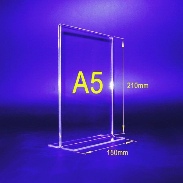 ป้ายสอดกระดาษตัว T ขนาด A5แนวตั้ง 15x21 cm.