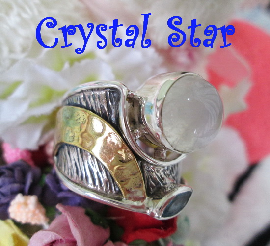 แหวนเงินมูนสโตน+บลูโทปาซ