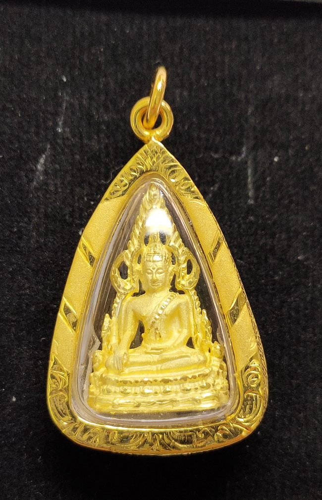 พระพุทธชินราชกรอบทองไมครอน