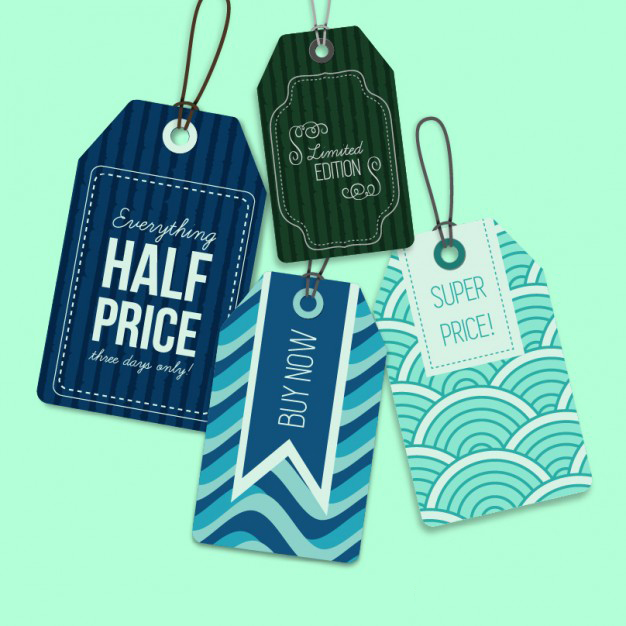 ป้ายสินค้า Hang Tag ป้ายกระดาษ สไตล์การออกแบบดีไซน์แบบใช้สีสันสวยงามหรูหรา ป้ายสินค้าไว้สำหรับประชาสัมพันธ์แก่ลูกค้าในการจำหน่ายสินค้าลดราคา,ป้ายบอกรายละเอียดเกี่ยวกับสินค้า // ตัวอย่างดีไซน์ ป้ายสินค้า Hang Tag ป้ายกระดาษ