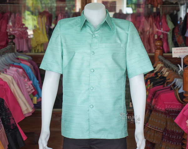 เสื้อผ้าไหมญี่ปุ่น สีเขียว ไซส์ M