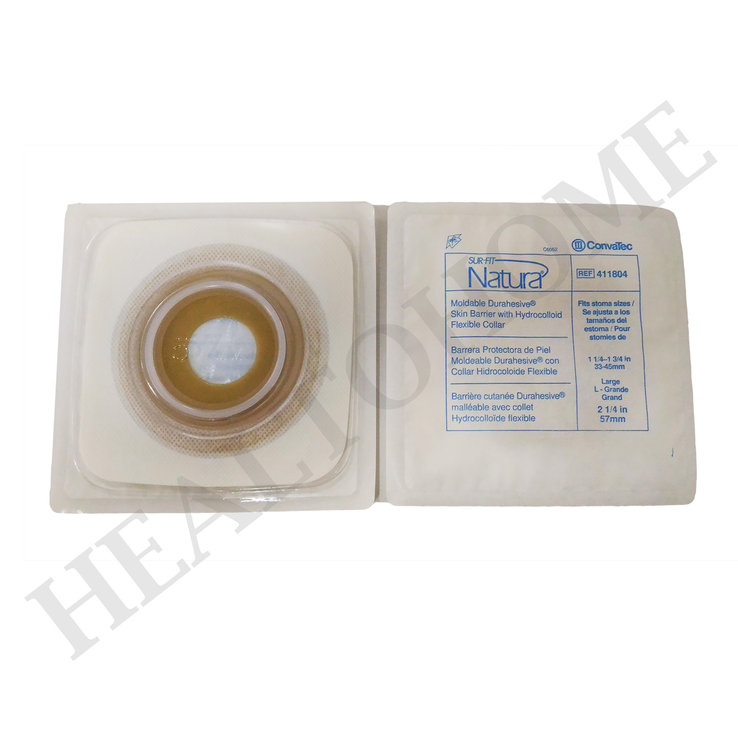 Convatec Sur-Fit Natura Flat Moldable แป้นสำหรับติดถุงหน้าท้อง แบบปั้นแต่ง (เฉพาะแป้น ไม่รวมถุง)