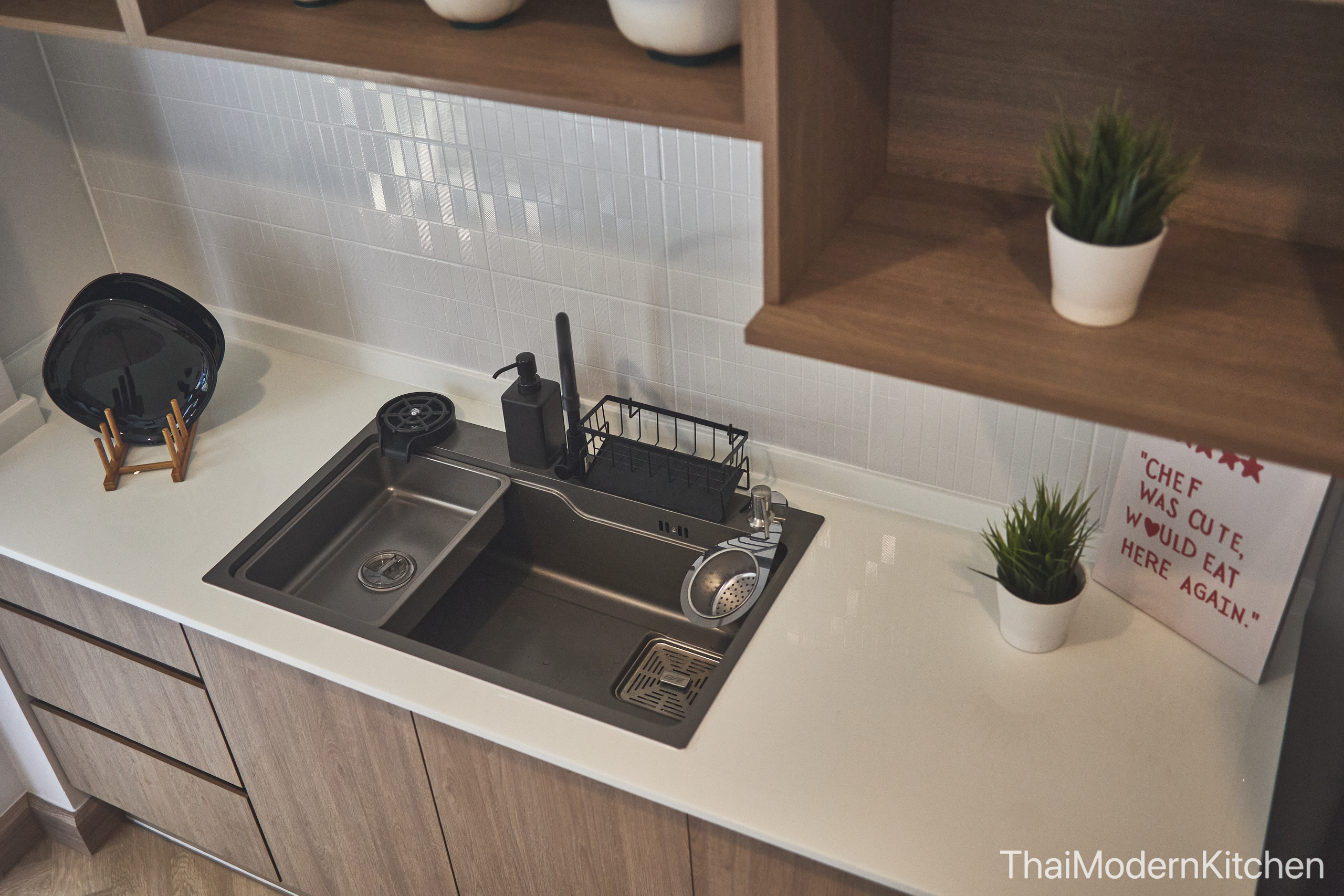 #ครัวบิ้วอิน ราคา 33000 2 ตู้บนล่าง Top laminate 33000 Top หินแกรนิตร 43000