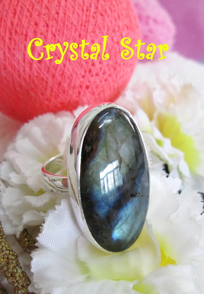 แหวนเงิน Labradorite