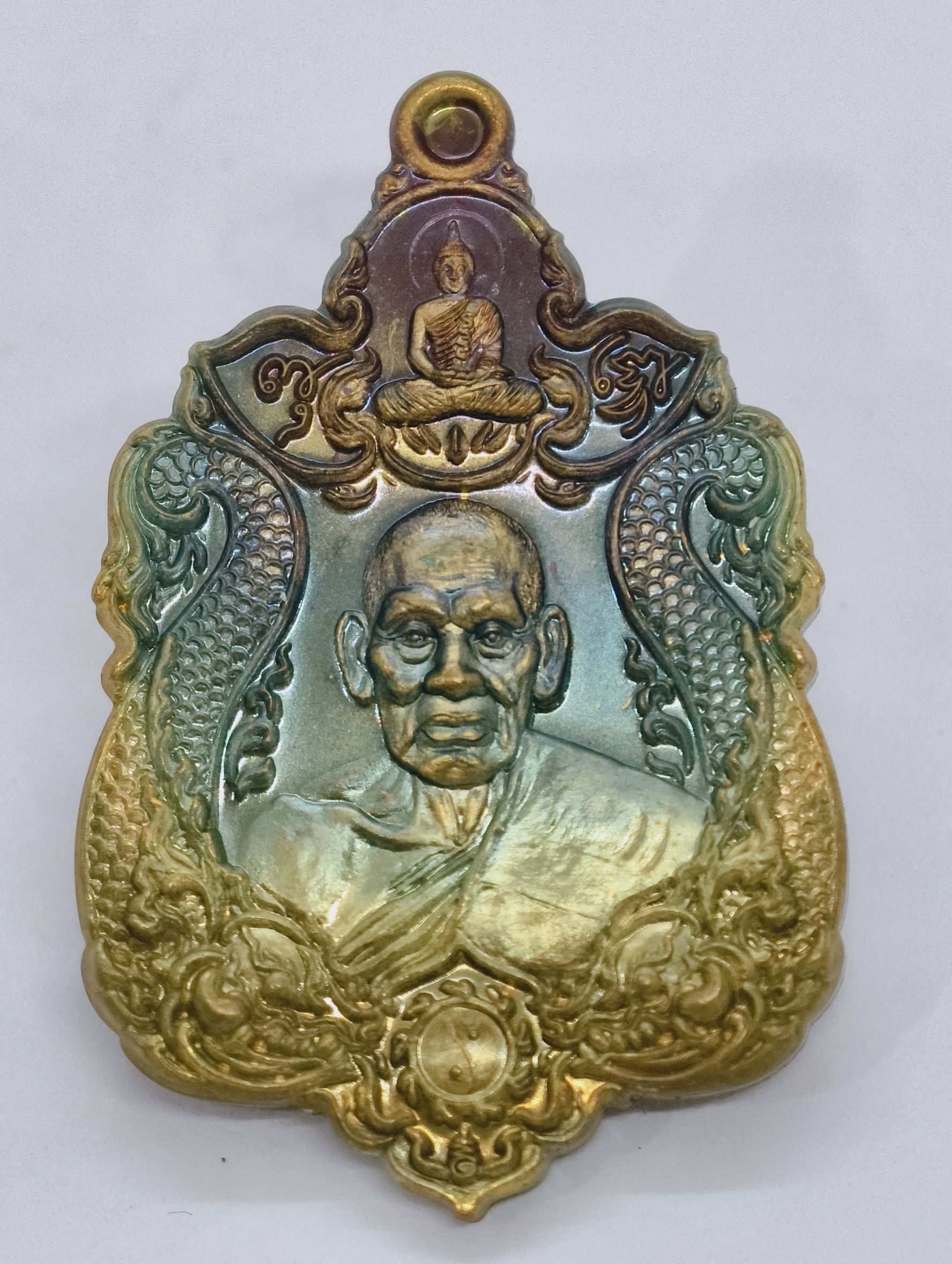 หลวงพ่อพัฒน์ วัดห้วยด้วน นครสวรรค์ มงคล๑๖๘ หลังปลา (KA2299)