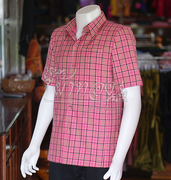 เสื้อผ้าฝ้ายทอลายสก็อต ไซส์ XL