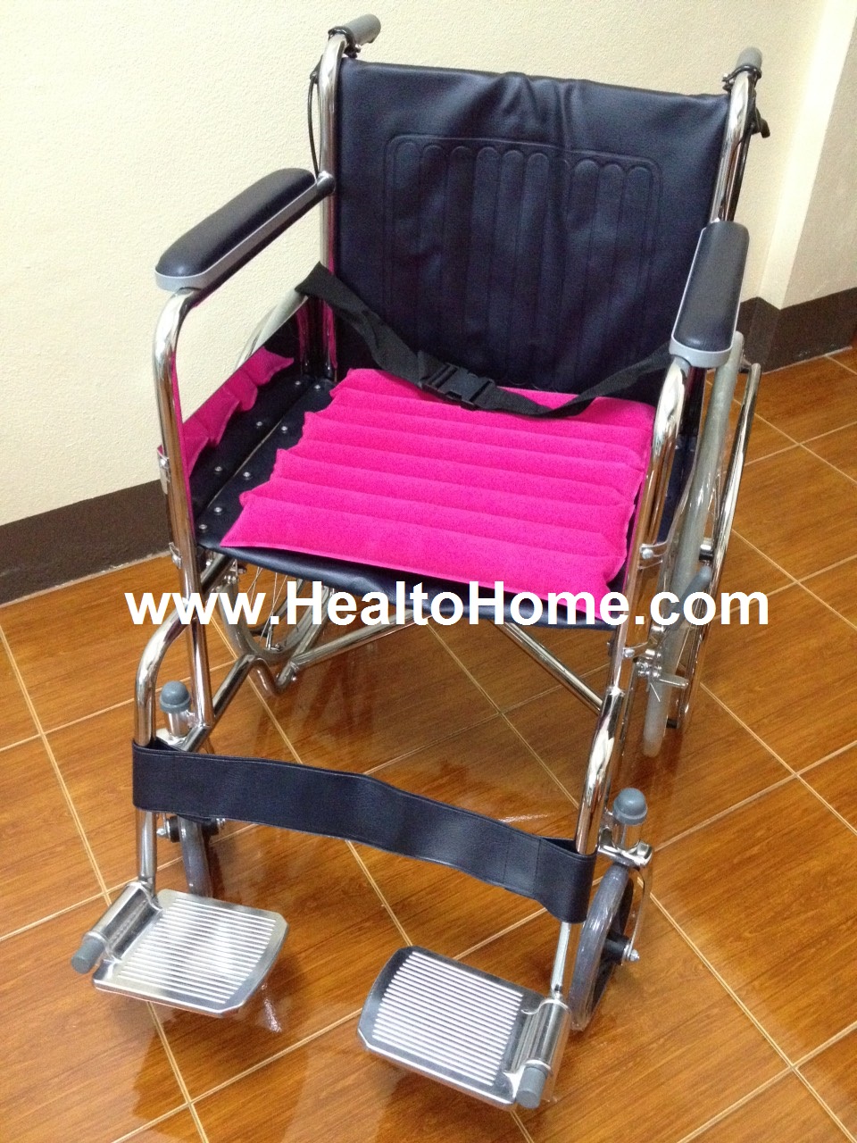 BS06 เบาะลมรองนั่ง แบบลอน กำมะหยี่ สีชมพู (ส่งฟรี)