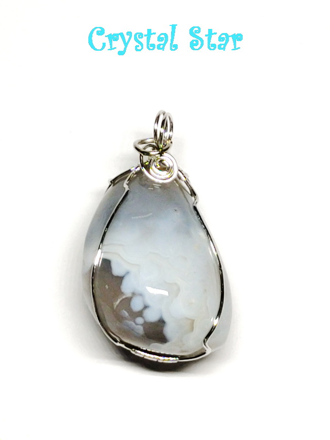 จี้อาเกตและสแตนเลส