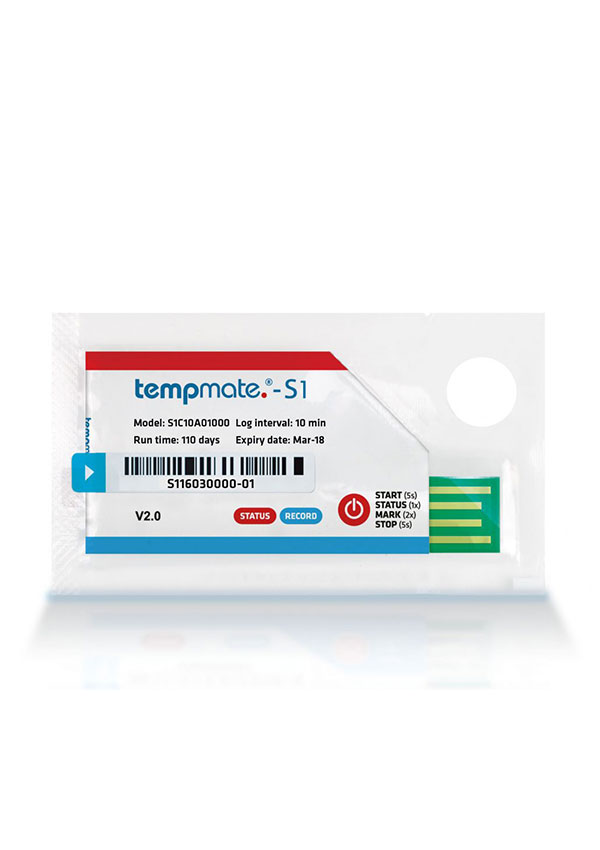 tempmate.®-S1 V2 Single-Use USB Temperature Logger l เครื่องบันทึกอุณหภูมิแบบครั้งเดียว สำหรับการใช้งานในระบบขนส่งห้องเย็น