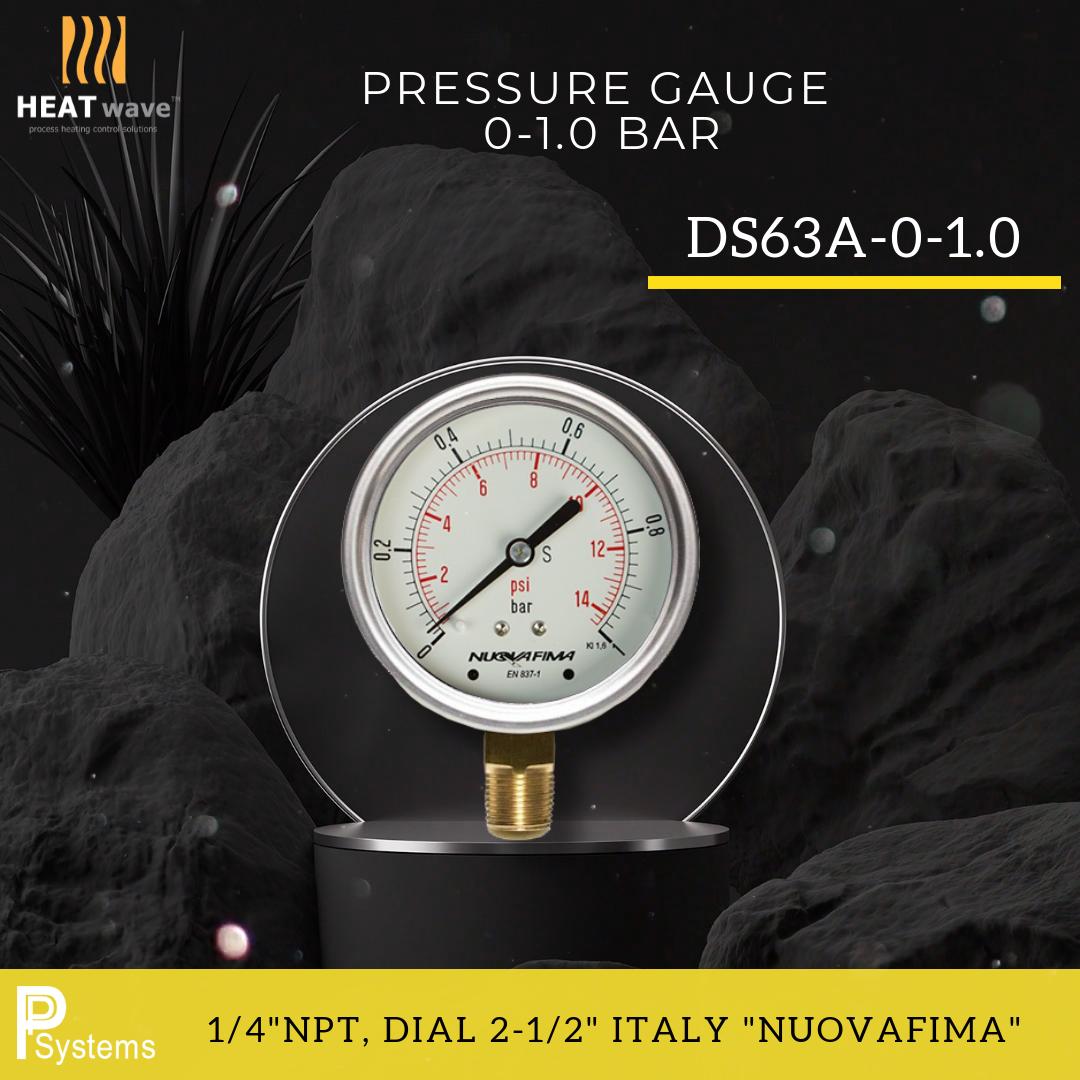 NUOVAFIMA Pressure Gauge 0-1.0 bar l เกจวัดแรงดันแก๊สช่วงแรงดันสูง