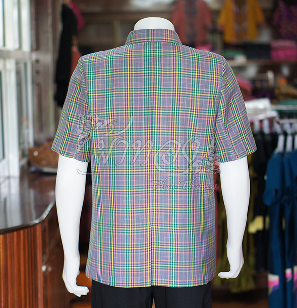 เสื้อผ้าฝ้ายทอลายสก็อต ไซส์ L