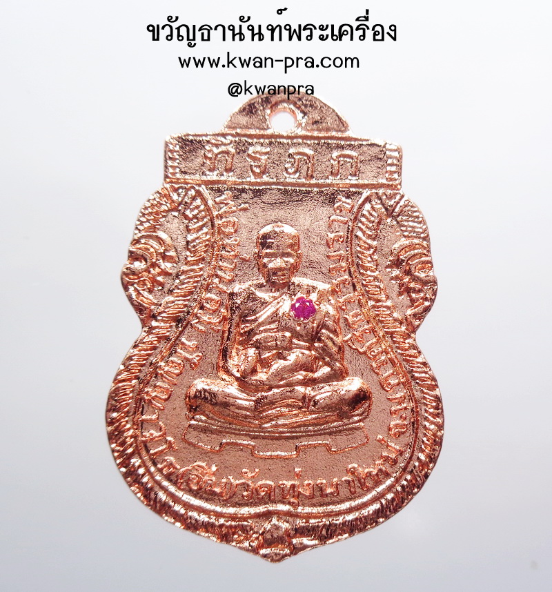 หลวงปู่อิ่ม วัดทุ่งนาใหม่ นครศรีธรรมราช เหรียญ รุ่น เทวดาเมืองพิปูน ฝังพลอยเสก (KP3723)