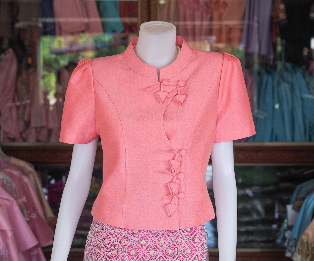 เสื้อผ้าฝ้ายสุโขทัย สีโอรส ไซส์ 2XL