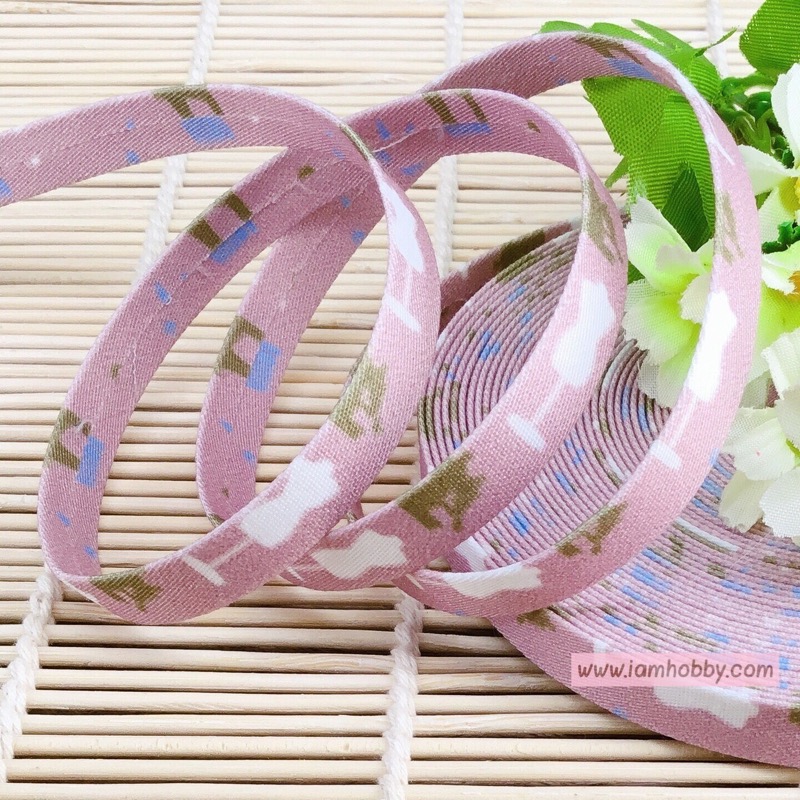 ริบบิ้นผ้า เทปผ้าสไตล์ญี่ปุ่น ขนาด 10 มิล ลายsewing (1 หลา) (เลือกสี)