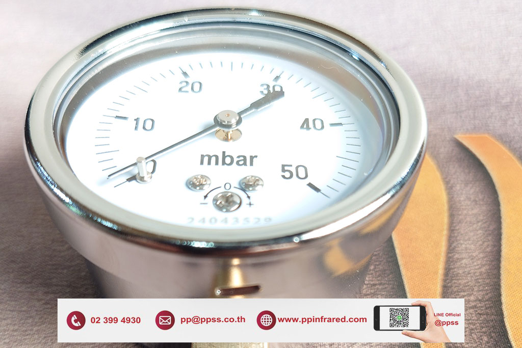 HEATWAVE Pressure Gauge 0-50 mbar l เกจวัดแรงดันแก๊สช่วงแรงดันต่ำ