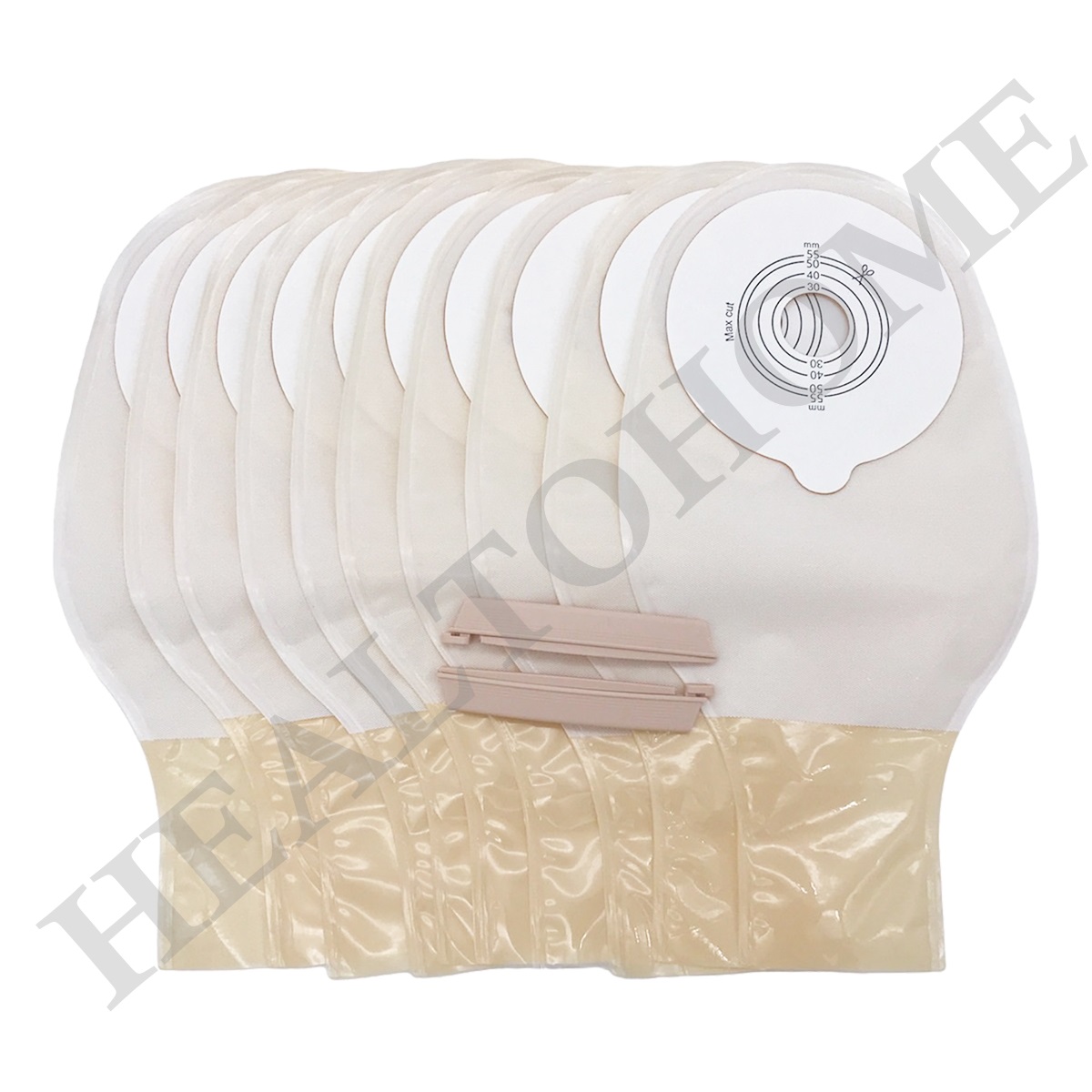 Steadlive ถุงเก็บอุจจาระหน้าท้อง แบบชิ้นเดียว ขนาด 25-55 มม. (ถุงขุ่น)