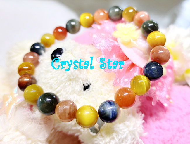 สร้อยข้อมือตาเสือสีผสม