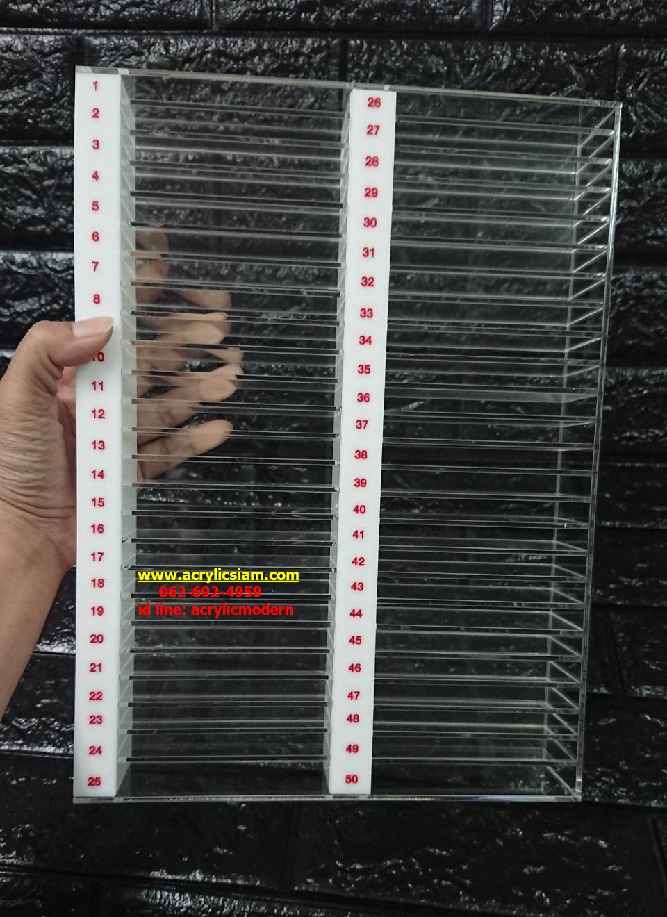 แผงเสียบบัตร 50 ช่อง แบบตั้งโต๊ะ