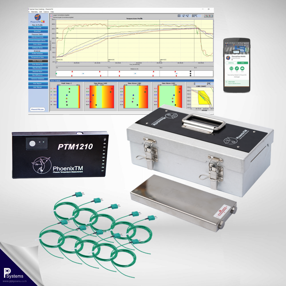 PhoenixTM 10Ch Classic Finishing System - Exposed Probe l เครื่องบันทึกอุณหภูมิ อุตสาหกรรมอบแห้ง อบสีน้ำมัน อบสีฝุ่น