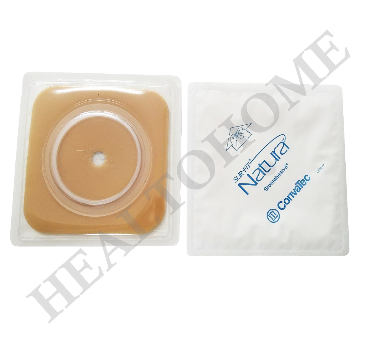 Convatec Sur-Fit Natura Stomahesive แป้นสำหรับติดถุงอุจจาระ แบบเต็มแผ่น (เฉพาะแป้น ไม่รวมถุง)