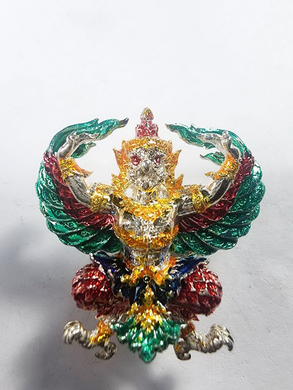 หลวงปู่กุน วัดหนองนกไข่ พญาครุฑศิลป์ มหาอำนาจ ลงยา (KA477)