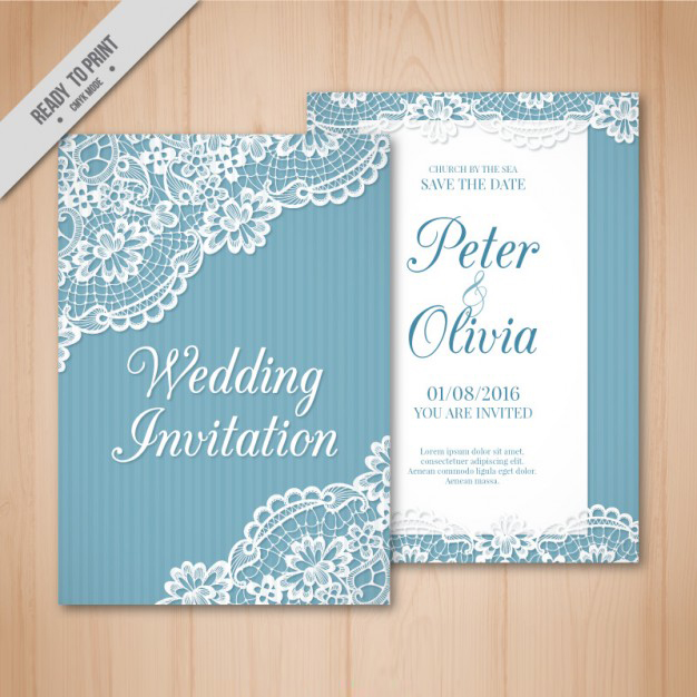 การ์ดแต่งงาน Wedding card สไตล์การออกแบบดีไซน์แบบใช้โทนสีฟ้าและตกแต่งกราฟิกที่ขอบการ์ดเป็นการเพิ่มความหรูหราให้กับการ์ดอีกด้วย การ์ดงานแต่ง ไว้สำหรับ เรียนเชิญแขกผู้มีเกียรติเข้ามาร่วมงานแต่งงาน // ตัวอย่างดีไซน์ การ์ดแต่งงาน การ์ดเชิญ การ์ดสวยๆ