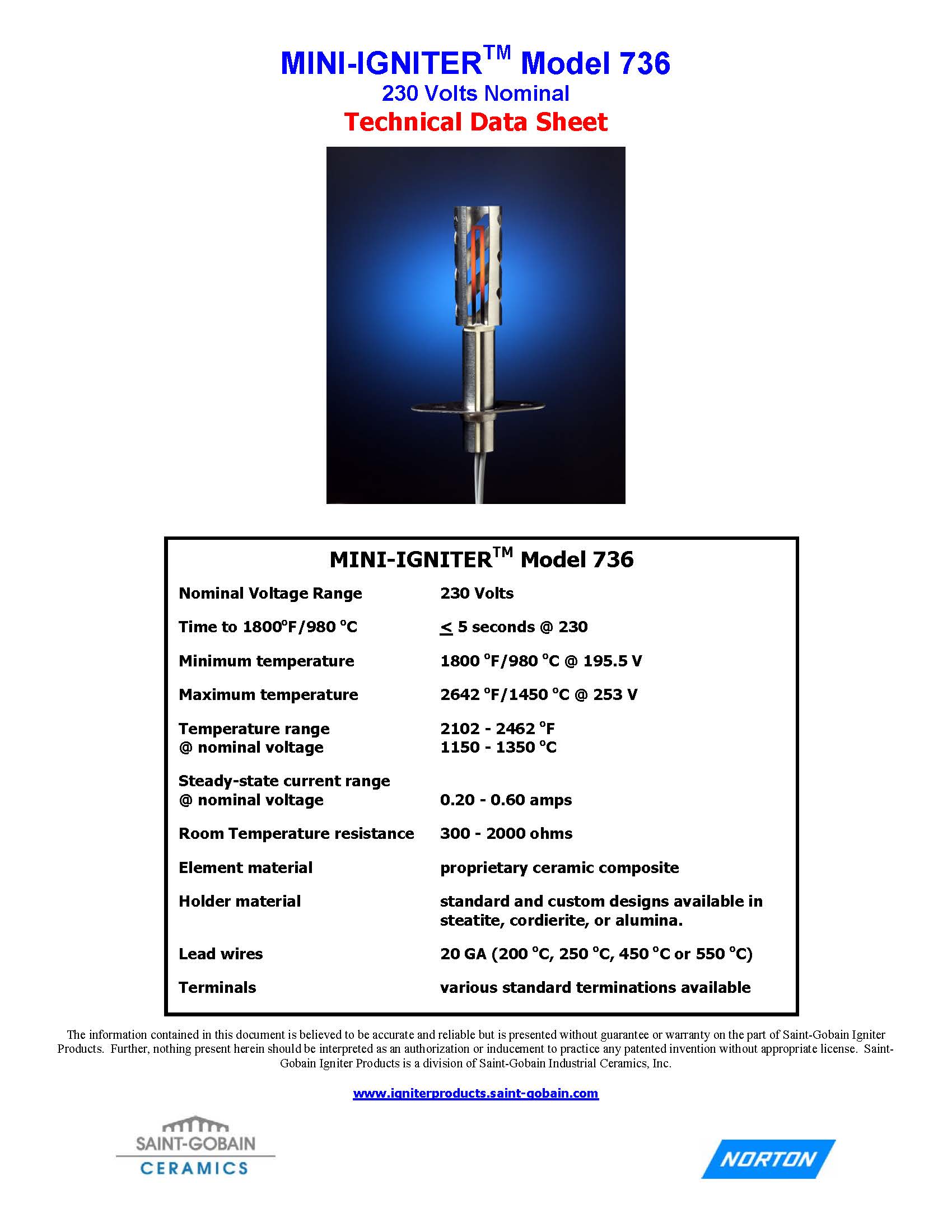 Ceramic Hot Surface Ignitor I แท่งสปาร์คผิวร้อน
