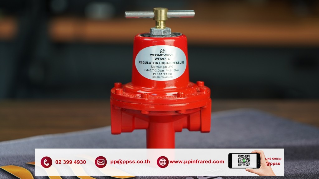 WARMFVALVE High Pressure Regulator for Gas 1/4" (0.5-2.1 bar) l หัวปรับแรงดันแก๊ส ชนิดแรงดันสูง