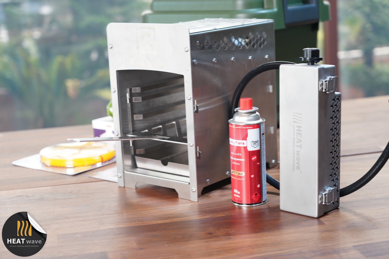 HEATWAVE ANYxGRILL PORTABLE GAS SUPPLY SYSTEM FOR GAS INFRARED TOP GRILL l ชุดจ่ายแก๊สแรงดันต่ำพกพาสำหรับเตาย่าง ใช้กับแก๊สกระป๋อง Luckyflame 355 กรัม
