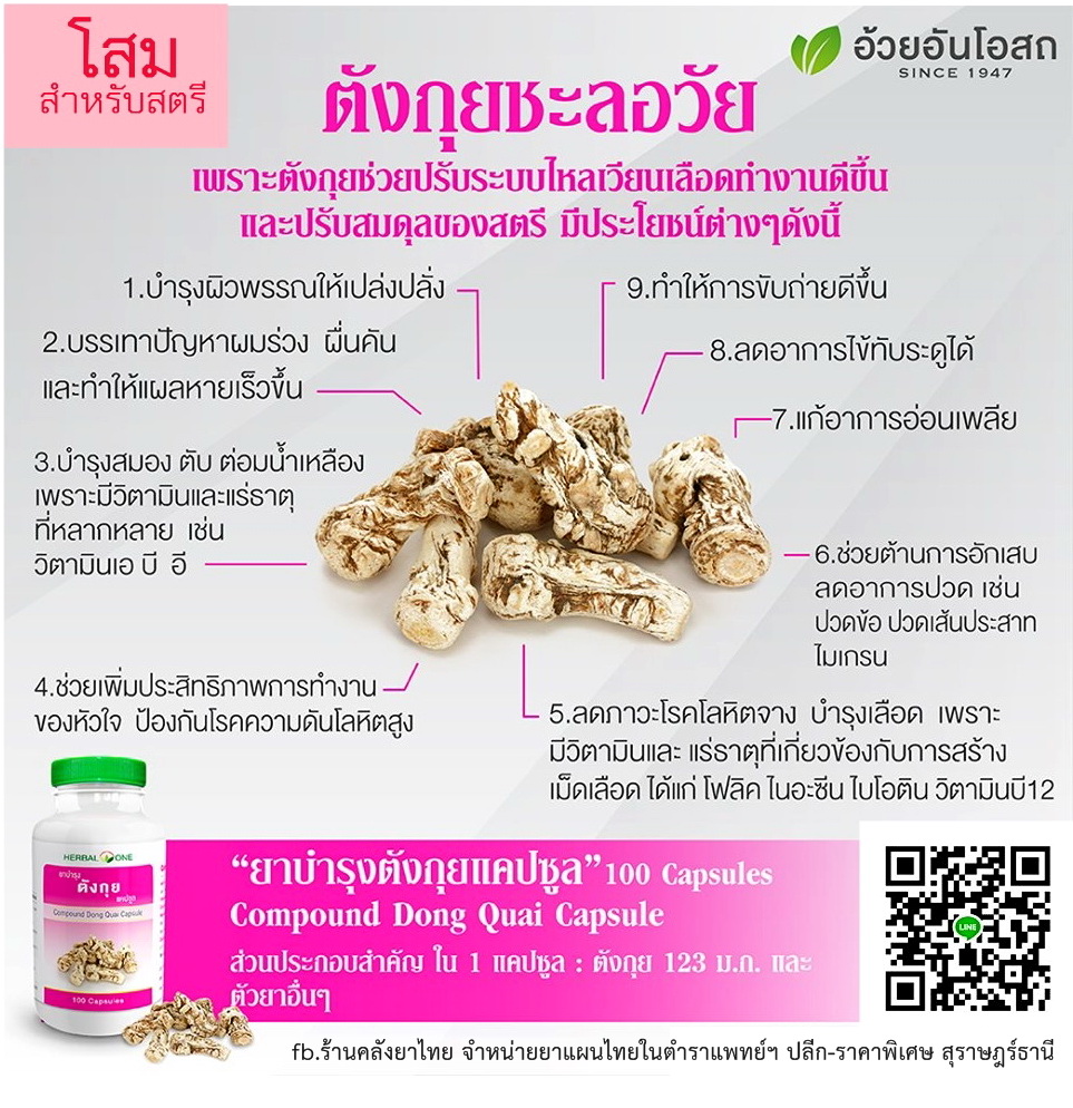 ตังกุย โสมสำหรับสตรี