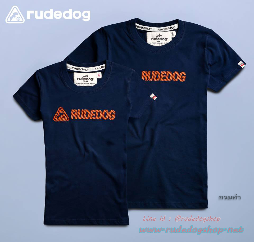 เสื้อยืดแขนสั้นผู้หญิง rudedog รุ่น Winner (วินเนอร์) สีกรมท่า