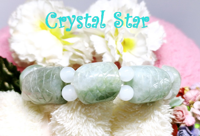 สร้อยข้อมือหยกลายกระดองเต่า