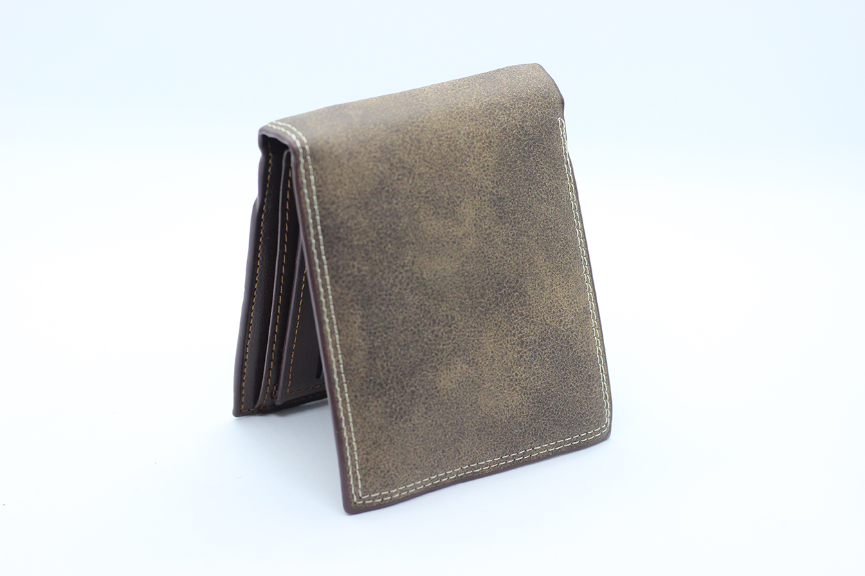 กระเป๋าสตางค์ผู้ชาย MS-231 [สีน้ำตาล มีซิป]