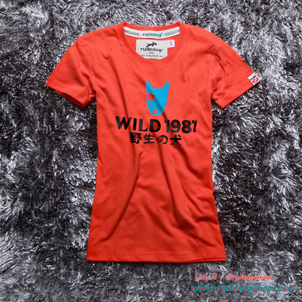 เสื้อยืด Rudedog ผู้หญิง รุ่น Rude Wild สีส้ม