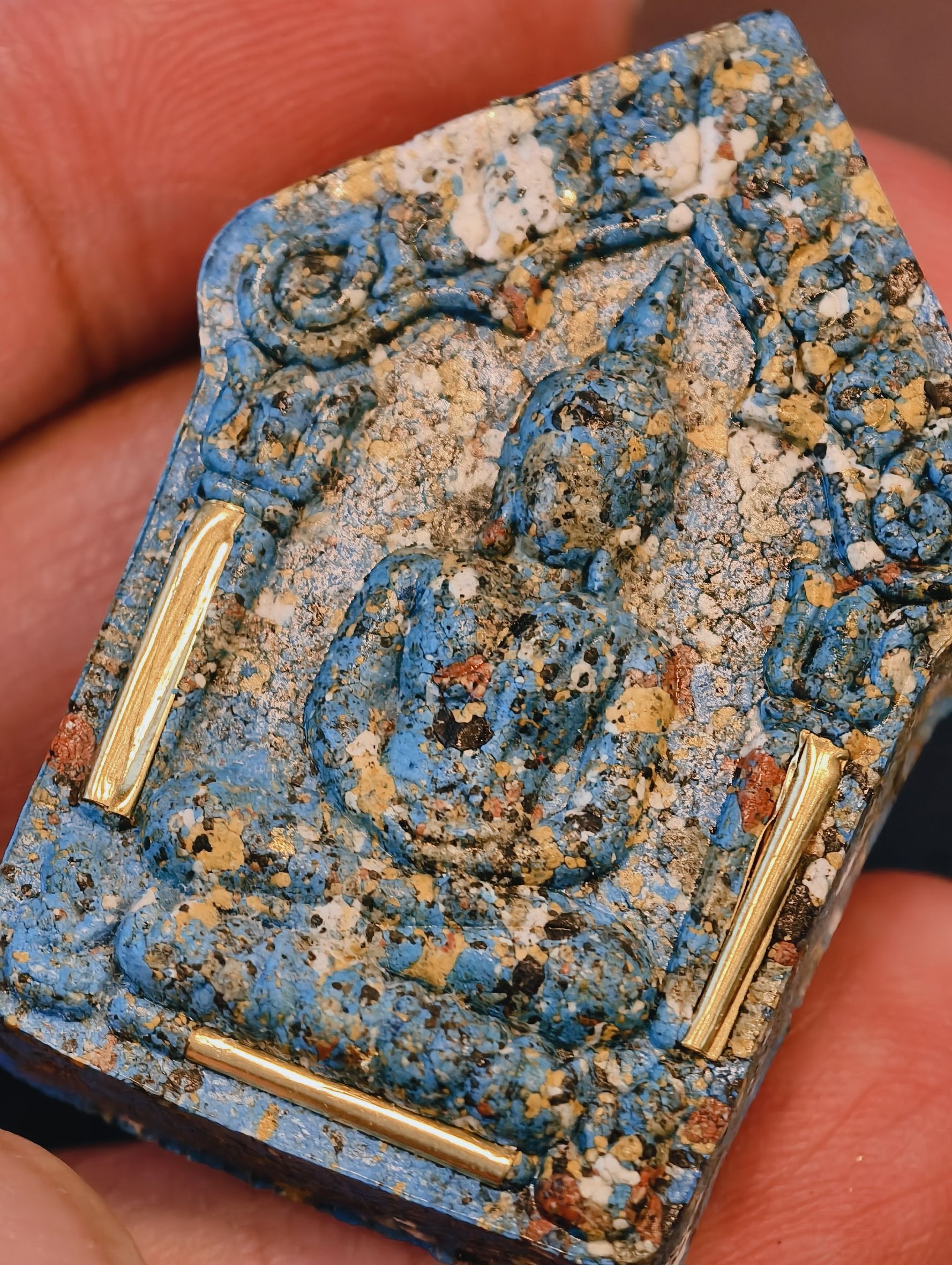 หลวงปู่มหาศิลา สวนสงฆ์แกเปะ ขุนแผน ล้านรวยรวย หลังพระคาถาหัวใจขุนแผน ตะกรุดทอง 3ดอก KA4287