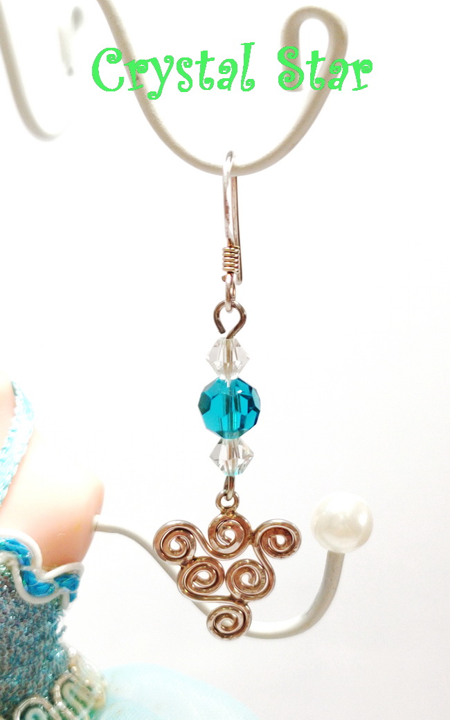 ต่างหูเงินและคริสตัล Swarovski