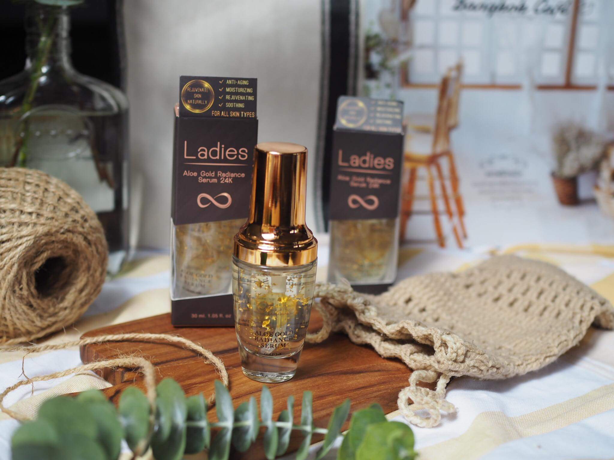 Ladies Aloe Gold Radiance Serum เซรั่มว่านหางจระเข้เข้มข้นผสมทองคำ 24K