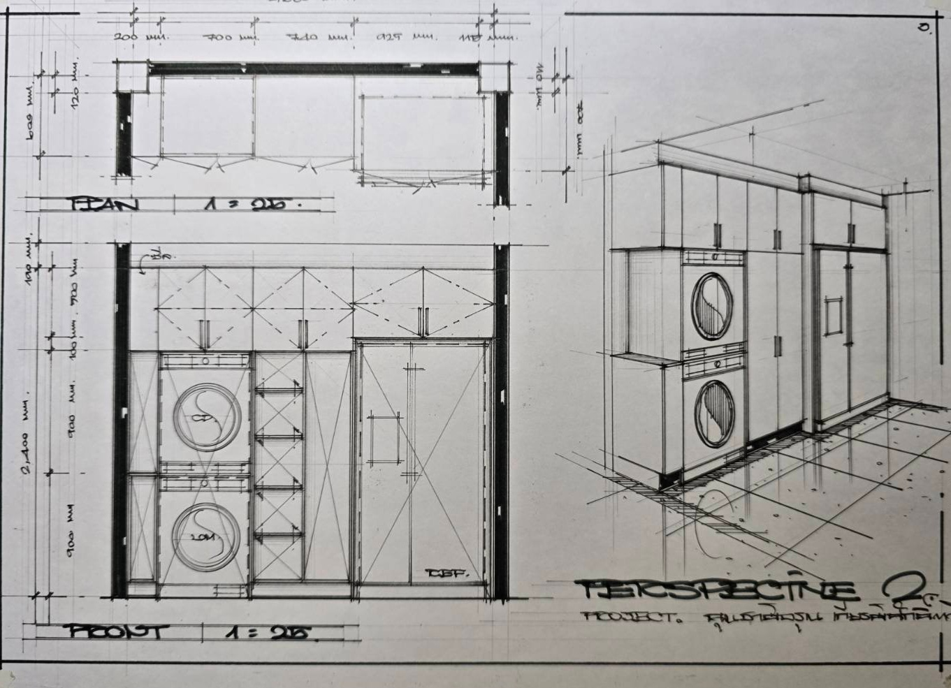 Pantry ตู้สูง เตาอบ เครื่องซักผ้า