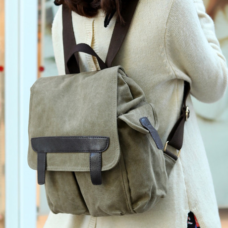 กระเป๋าเป้ backpack แฟชั้นเกาหลี ญี่ปุ่น สี น้ำตาลอ่อน Beige