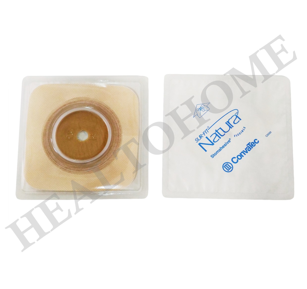 Convatec Sur-Fit Natura Flexible แป้นสำหรับติดถุงหน้าท้อง แบบยืดหยุ่น (เฉพาะแป้น ไม่รวมถุง)