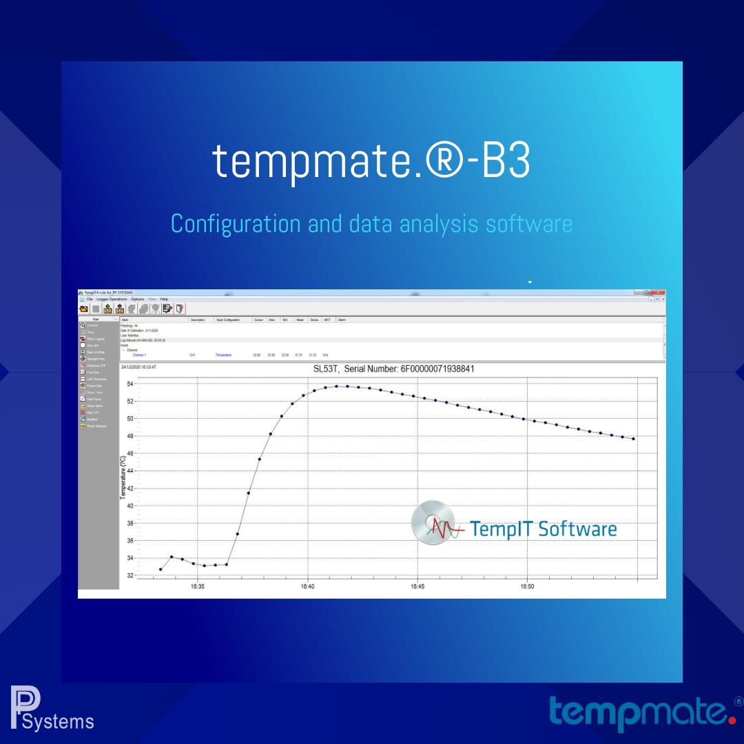 tempmate.®-B Series Mini Temperature Data Logger for Process Monitoring l เครื่องบันทึกอุณหภูมิขนาดเล็ก กระดุมวัดอุณหภูมิ สำหรับวัดอุณหภูมิในไลน์ผลิตสินค้าอุณหภูมิไม่เกิน 125°C