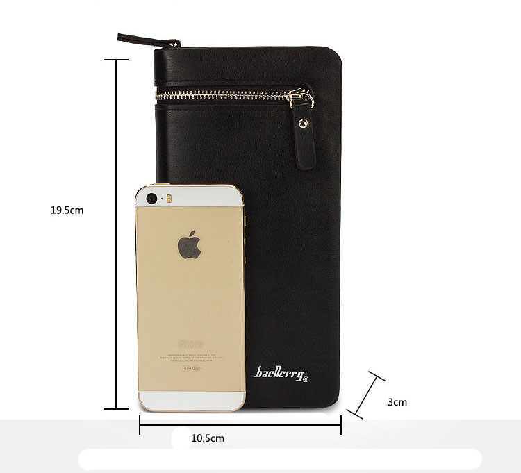 กระเป๋าสตางค์ผู้ชายใบยาว MZ-020 [มีซิป]