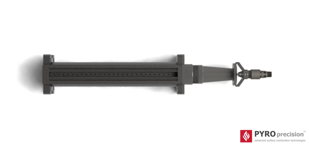 หัวเตาแก๊ส ตรงยาว LD305-ST-1 Linear Modular Tank Heating Burner (Venturi) ความยาวโมดูล 30ซม - 3.0ม กำลัง 6-60 กิโลวัตต์ สำหรับถังต้มถังต้มอุตสาหกรรมทรงสี่เหลี่ยม