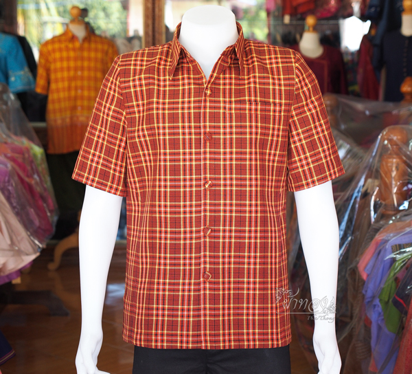 เสื้อผ้าฝ้ายทอลายสก็อต ไซส์ S