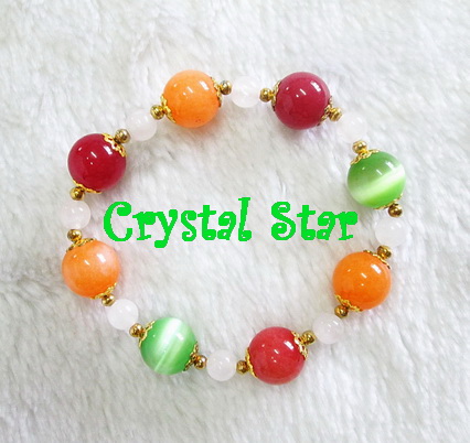 สร้อยข้อมือหินสีผสม